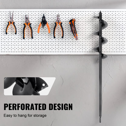 VEVOR Auger Drill Bit for Planting Garden Auger Drill Bit Spiral Drill Bit for Bulbs Planting & Holes Digging Hex Drive Drill