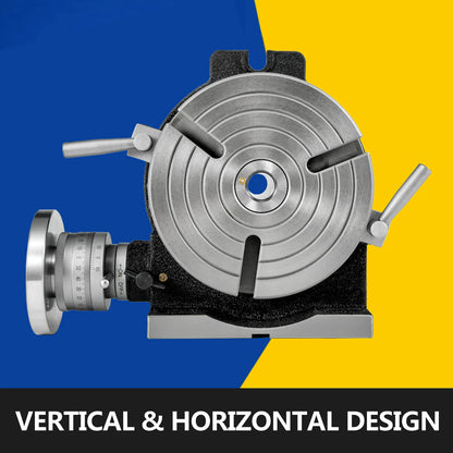 VEVOR Rotary Table 8 Inch/200 MM Horizontal Vertical Rotary Table MT-3 3-Slot / 4-Slot for Milling 360 Degrees Precision Working