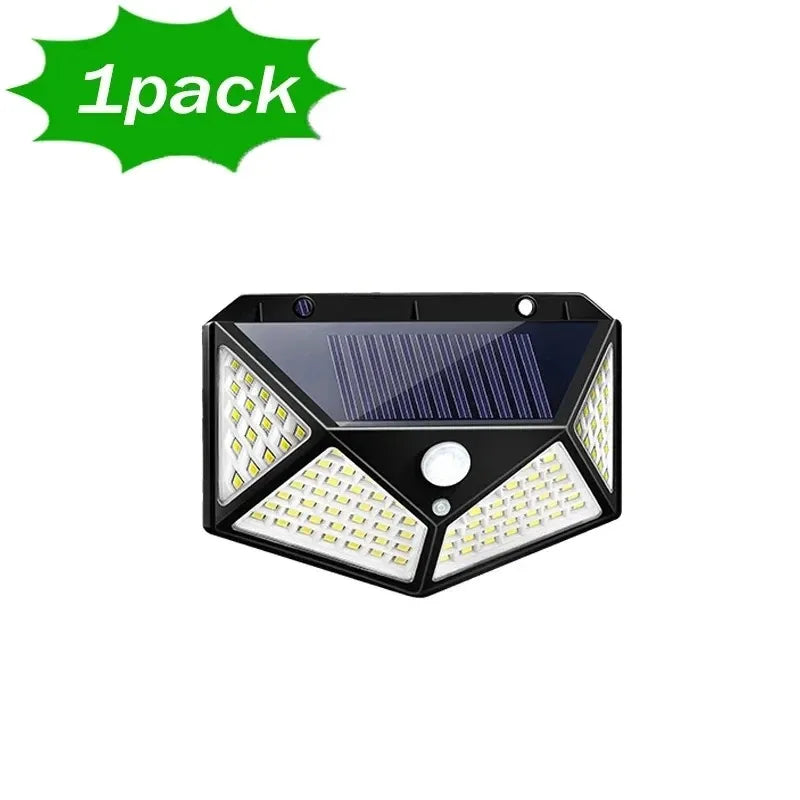 6Pcaks 100 LED Reflectors Solar Lamp Motion Sensor Outdoor Garden Decoration Solar Led Sensor Lighting Waterproof Spotlight