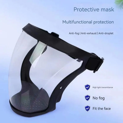 Dust And Anti-Fog Transparent Mask High-Definition Fog-Free Welding Eyewear Head-Mounted Full-Face Protection