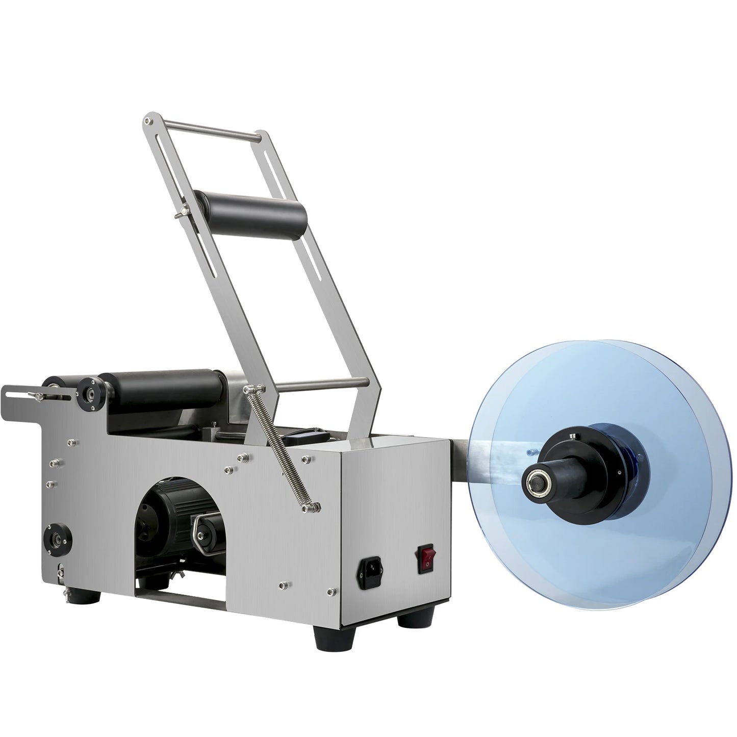 VEVOR MT-50 Semi-Automatic Bottle Labeling Machine Electrical Adhensive Printer With Round for PET Plastic Glass Metal Bottle