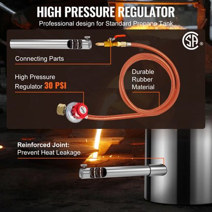 VEVOR 6KG 12KG Metal Melting Furnace Large Capacity Foundry Home Kilns Blacksmithing Forge w/Crucible & Tongs Stainless Steel