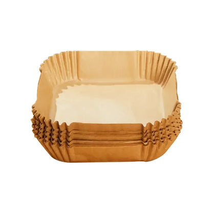 50pcs Air Fryer Grease Absorbent For Household Baking Pans With Thickened Silicone Paper Pads