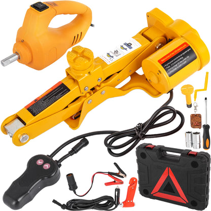 VEVOR 4-In-1 Electric Car Jack 12V 5 Ton Portable Hydraulic Jack Impact Wrench Tire Compressor Lifting LED Light Car Repair Tool