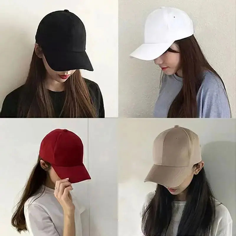 Solid Color Hat Female Face Small Spring And Summer Black Casual And Versatile Baseball Cap Sunshade Sunscreen Cap Man