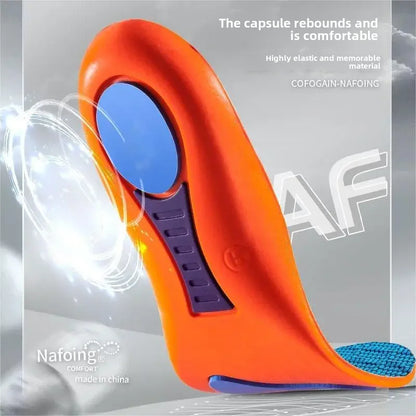 Sports Insole Summer Military Training Soft Bottom Shock Absorption Men's Sweat-absorbing Insole Flat Arch Full Pad Heel