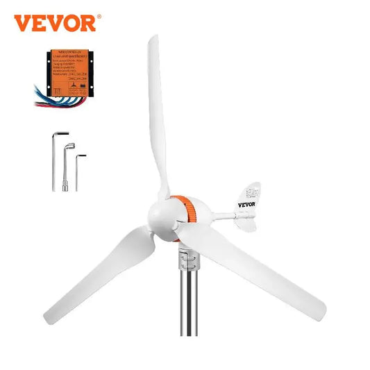 VEVOR Wind Turbine Generator 12V AC 300W-500W Wind Power Generator W/ MPPT Controller 3 5 Blades Auto Adjust Windward Home Use