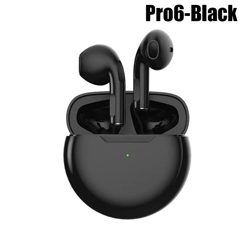 Pro 6 TWS Wireless Bluetooth Earphones with Mic Wireless Headphones Stereo Sport Headset Gamer For iPhone Xiaomi Pro6 Earbuds