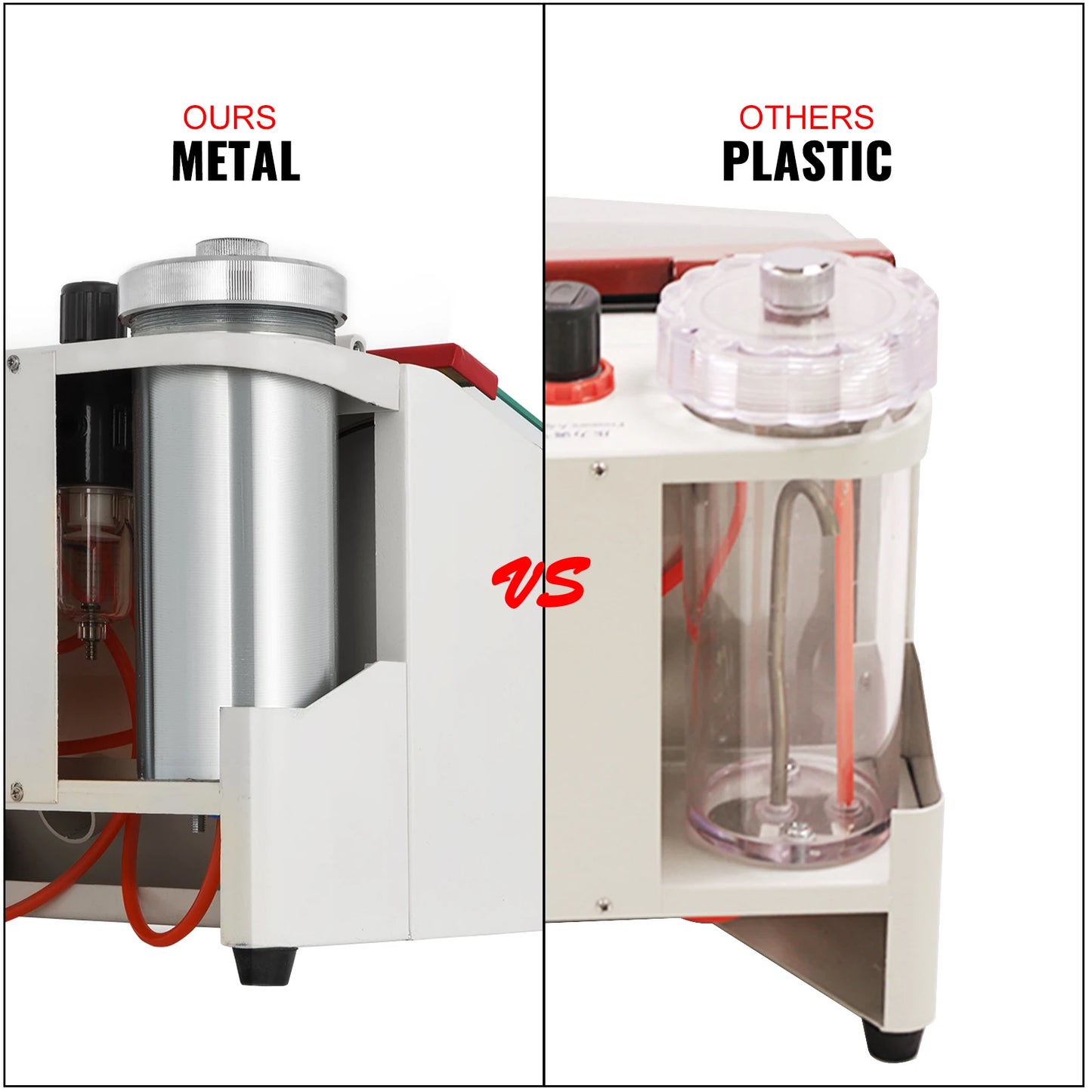 VEVOR Dental Lab Sandblaster Equipment 2 Pen+2 Tanks with LED Light Large View Window and Foot Pedal Control for Removing Oxides