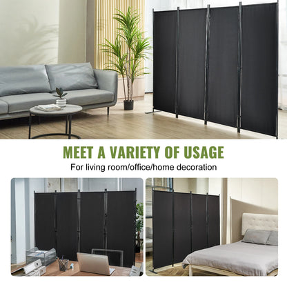 VEVOR 4Panel 5.6ft Room Dividers Adjustable In Size & Height Freestanding & Foldable Privacy Screen Partition for Office Home