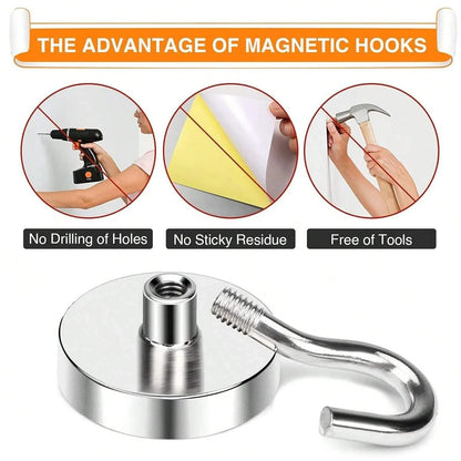 2kg to 12k 1pc small strong neodymium magnet hook, suitable for home kitchens, workplaces, offices, etc