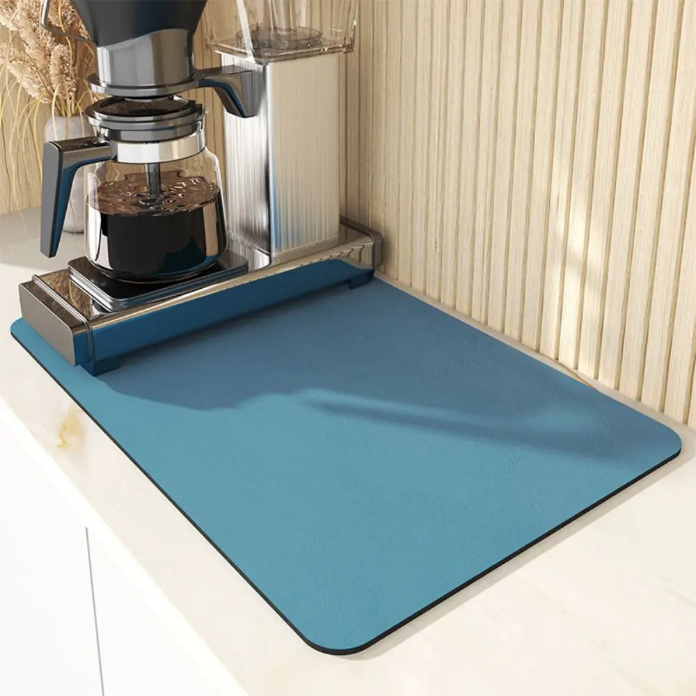1PCS Home Kitchen Soft Diatomite Absorbent Quick-Drying Draining Mat Desktop Dish Drying Mat Coaster Table Mat