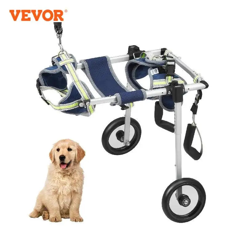 VEVOR 2 Wheels Dog Wheelchair for Back Legs Pet Wheelchair Dog Cart/Wheelchair for Injured Disabled Paralysis Hind Limb Weak Pet