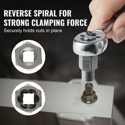 VEVOR 29PCs Bolt Extractor Set Bolt and Nut Remover Set 6mm to 10mm 13/32" to 3/4" CR-MO Steel Extraction Socket Set with Case