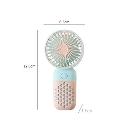 2024 New Handheld Charging Fan Cartoon Cute Small Student Charging Small Fan Portable Mini USB Fan Mini Pocket 2024 New Handheld