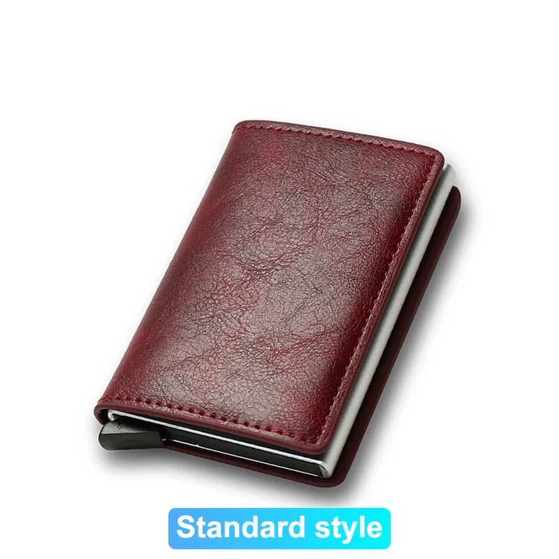 Rfid Credit Card Holder Men Wallets Bank Cardholder Case Small Leather Slim Thin Magic Mini Wallet Smart Minimalist Wallet 2023