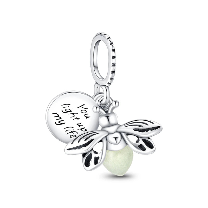 2024 Hot Sale New in Silver Color Ocean Collection Charm Firefly Beads Fit Pandora Bracelet DIY Pendant Woman Jewelry