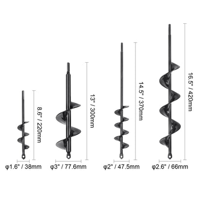 VEVOR Auger Drill Bit for Planting Garden Auger Drill Bit Spiral Drill Bit for Bulbs Planting & Holes Digging Hex Drive Drill