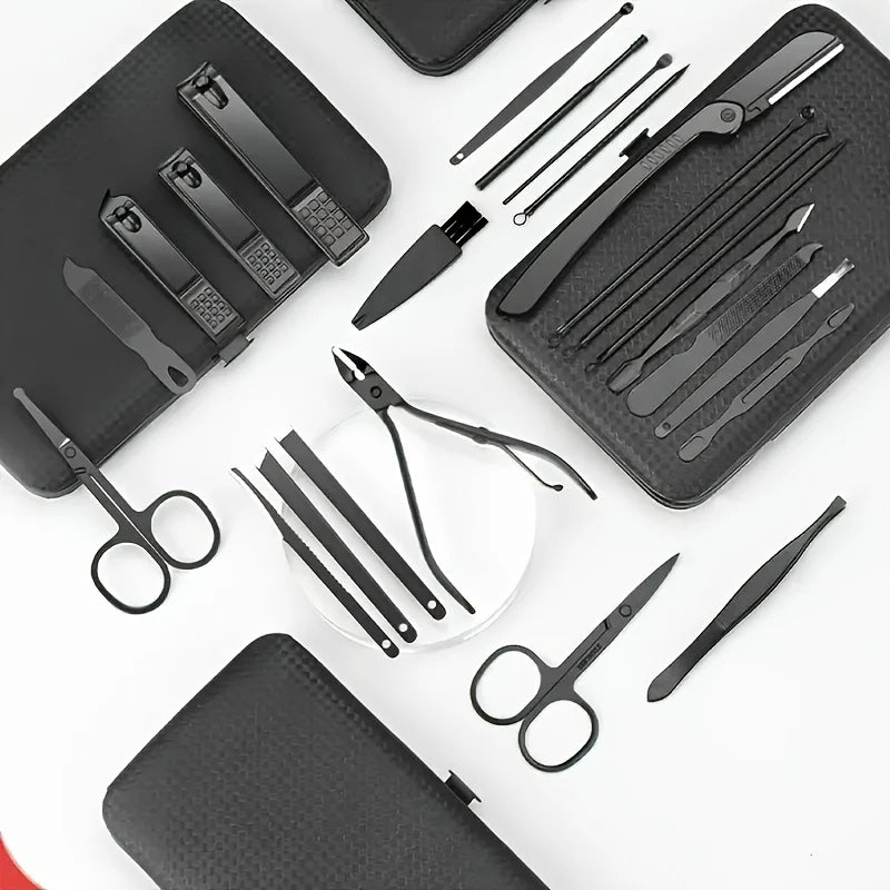 7-24pcs Professional Nail Clippers Kit - Ultra Sharp Fingernail and Toenail Cutters for Men and Women - Sturdy Pedicure Care