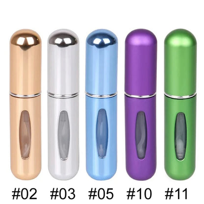 Solid Color 5ml Bottom Flush Rechargeable Perfume Bottle Sprayer Small Portable Cosmetic Refill Perfume