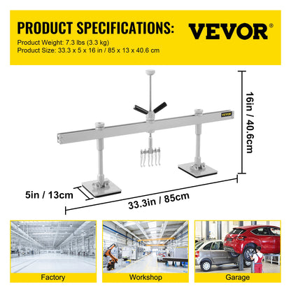 VEVOR Dent Pulling Tool Panel Dent Pull Lever Bar W/ Shockproof Pads Car Body Dent Removal Repair Kit T-Rod Slide Hammer Puller