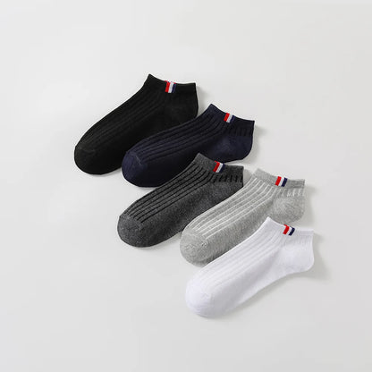 10/40 Pairs Men's Boat Socks Breathable Sweat Absorbing Solid Color Mature Atmospheric High-Quality Men's Business Low Socks
