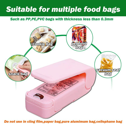 1pc Abs Material Multi-Functional Sealer Aa Battery-Powered Can Seal Potato Chips Instant Noodles And Any Other Plastic Bags