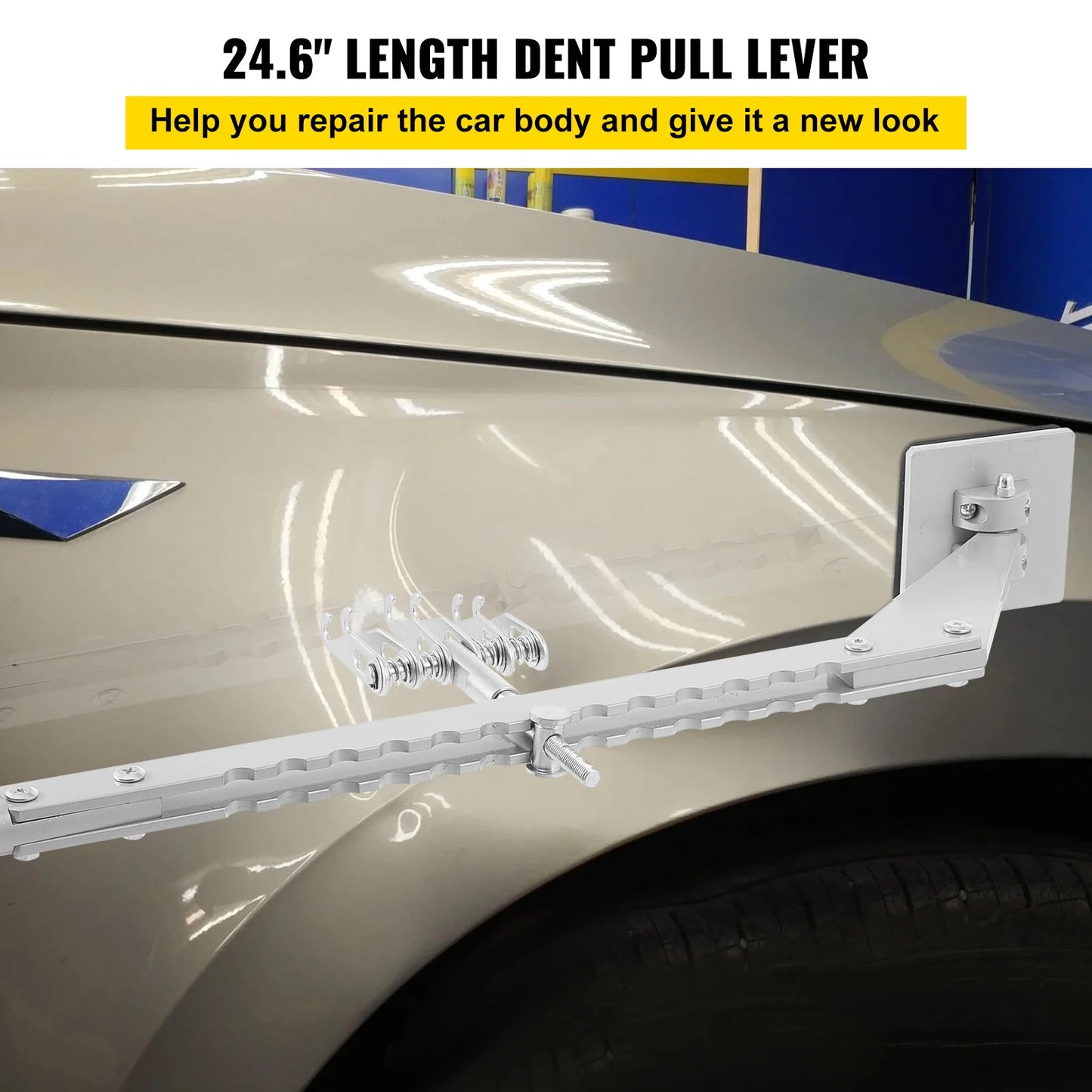 Vevor Dent Pull Bar 6 Claw Hook Dent Puller Single Leg Levelling Portable Dent Pull Bar Aluminum Alloy for Car Dent Repairing