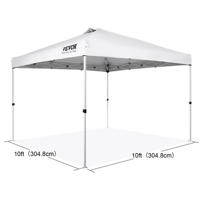 VEVOR Pop Up Canopy Tent 250D PU Silver Coated Tarp with Portable Roller Bag and 4 Sandbags Waterproof and Sun Shelter Gazebo