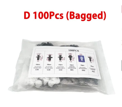 100PCS Automotive Bumper Clip Plastic Rivet Fastener Thrust Retainer Kit General Motors Ford Toyota Honda Chrysler