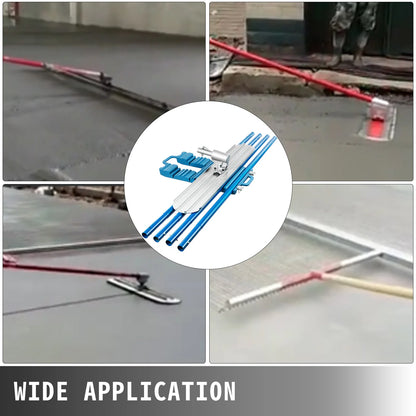 VEVOR Concrete Float 1200x200mm/1200x300mm Finishing Bull Float with 4 Handle Round End Drywall Construction Tools Cement Trowel