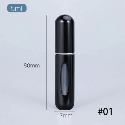 Solid Color 5ml Bottom Flush Rechargeable Perfume Bottle Sprayer Small Portable Cosmetic Refill Perfume