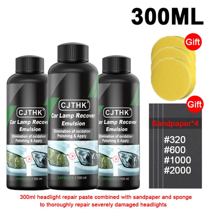 Car Headlight Restoration Polishing Kits Headlamp Repair Kits Car Light Polisher Cleaning Paste Cars Paint Refurbish Agent