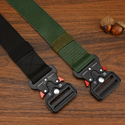 Men's Belt Outdoor Hunting Tactical Mens Belt Multifunctional Combat Survival High Quality Canvas Nylon Mens Belt Sport Belt