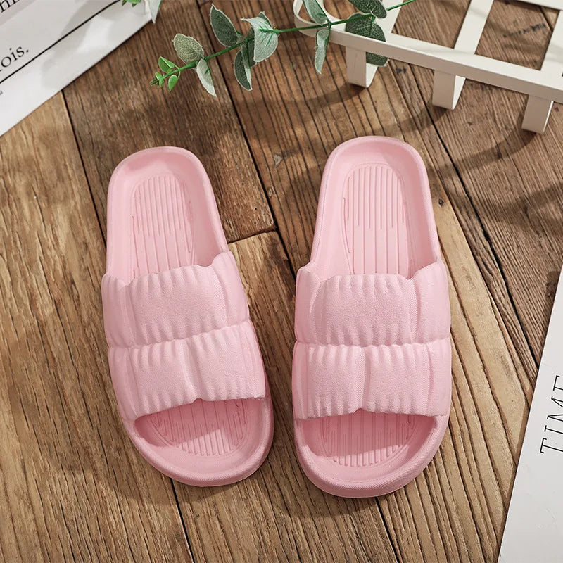 Fashion Summer Concise Couple Non-slip Soft Slides Lithe Cosy Sandals Men Women Casual Slippers Ladies' Home Shoes Flip Flops