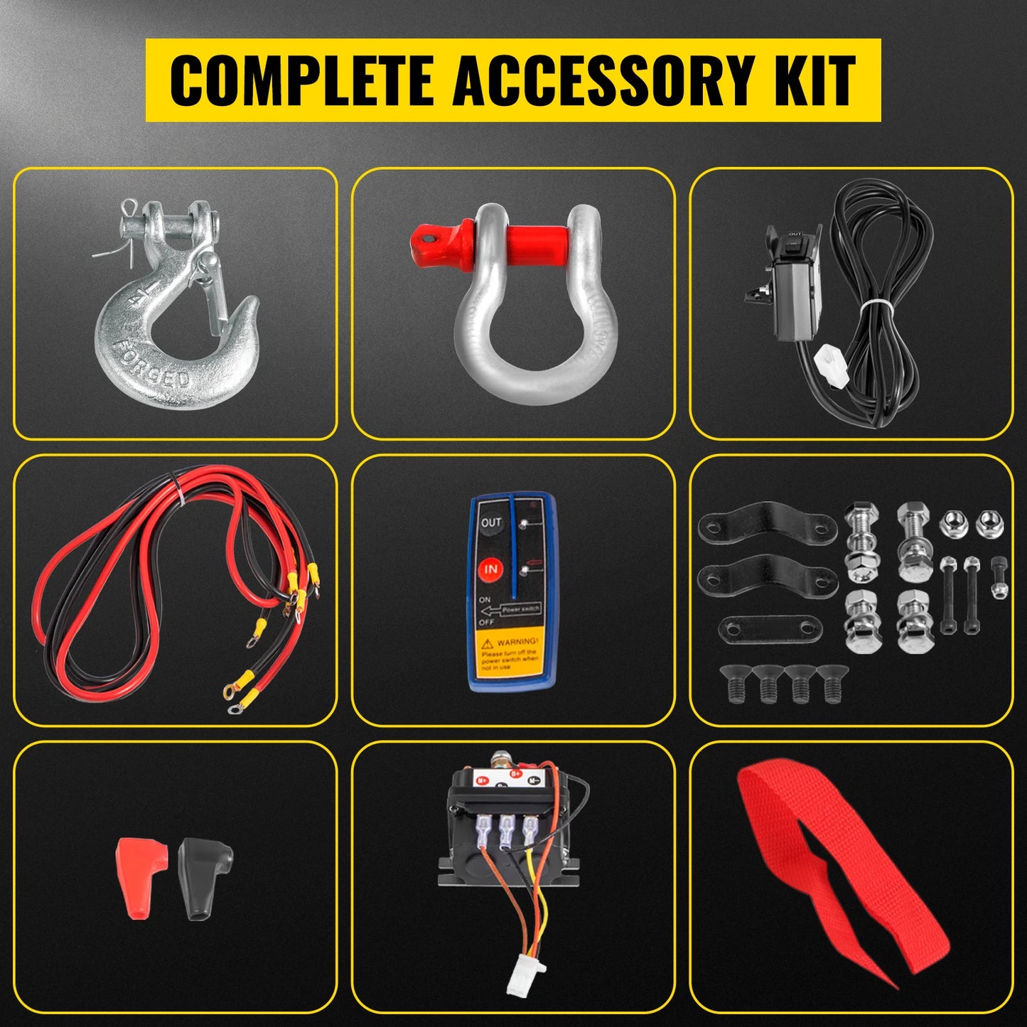 VEVOR Electric Winch Truck Winch 12V 4500LBS Synthetic Rope Off Road Waterproof ATV UTV Winches w/ Wireless Remote