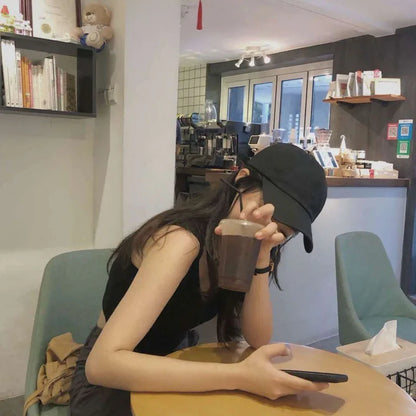 Hat Duck Tongue Versatile Women's Korean Style Cotton Japanese Style Baseball Cap Casual Couple Soft Top Skin-friendly Peaked...