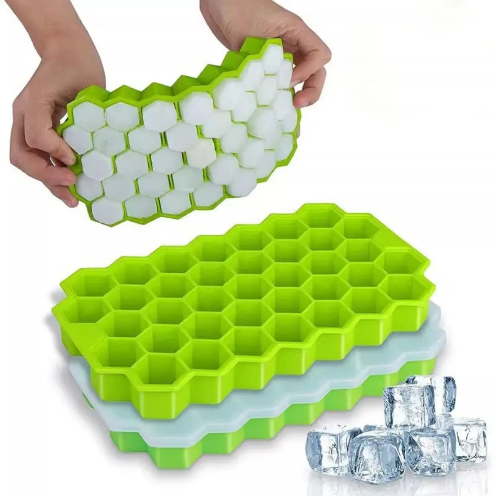 1PCS New Creative Silicone Honeycomb Ice Compartment Ice Box Homemade Frozen Ice Cube Mould Home Freezer