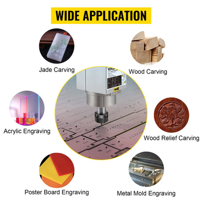 VEVOR Air Cooled Spindle Motor 0.8KW/1.5KW/2.2KW/3KW/ 4KW ER11/ER20/ER25 Collect for CNC Router Engraving Milling Machine Use