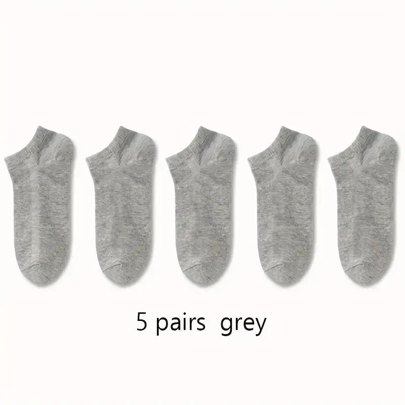 10/40 Pairs Men's Boat Socks Breathable Sweat Absorbing Solid Color Mature Atmospheric High-Quality Men's Business Low Socks