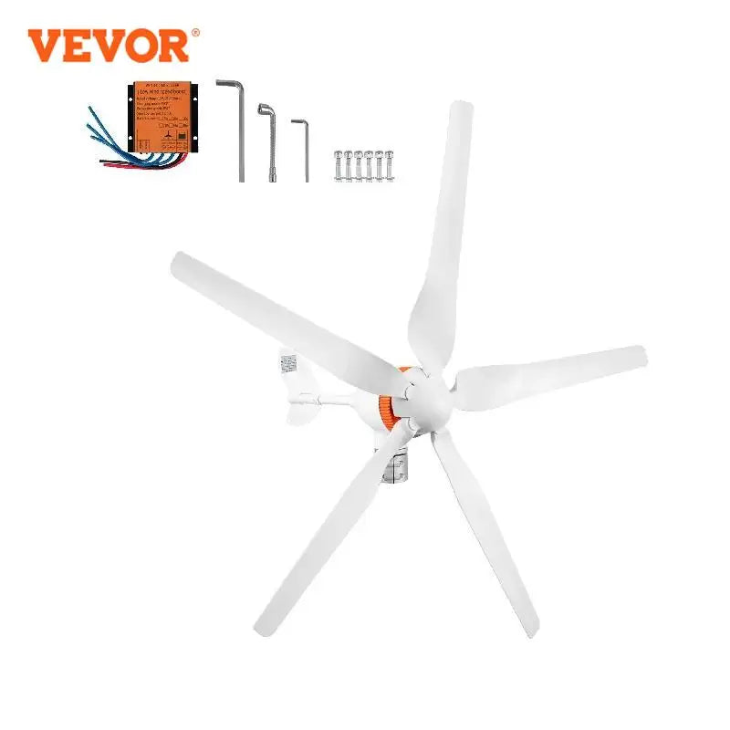 VEVOR Wind Turbine Generator12V/AC Wind Turbine Kit 500W Wind Power Generator With MPPT Controller 5 Blades for Terrace Homeuse