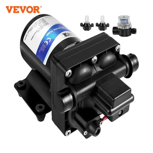VEVOR 4GPM Fresh Water Pump 12V Self Priming Sprayer Pump RV Water Pump w/ Pressure Switch RV Camper Marine Boat Diaphragm Pump