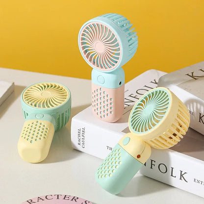 2024 New Handheld Charging Fan Cartoon Cute Small Student Charging Small Fan Portable Mini USB Fan Mini Pocket 2024 New Handheld