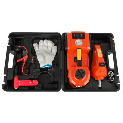 VEVOR 5 Ton 12V Car Jack Electric Hydraulic Jack Kit 45CM + Wrench Tire Inflator LED Light Portable Tire Lifting Car Repair Tool