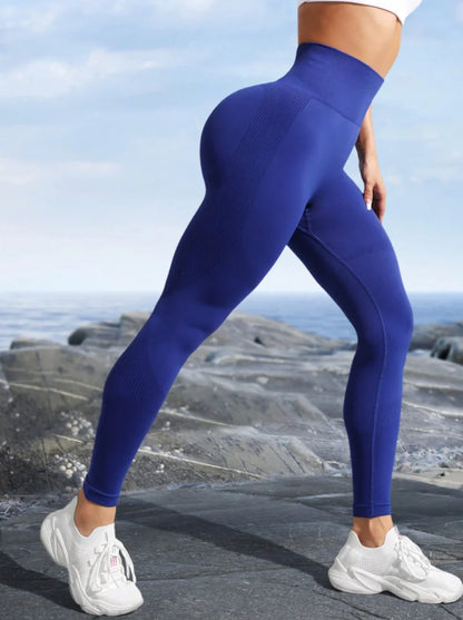 Seamless Pants With Sexy Lines Lifting Buttocks Sports Tight Pants Women's High Waisted Elastic Fitness Pants Running Yoga Pant