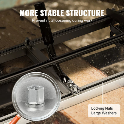 VEVOR 14"-36" Chainsaw Mill Sawmill Guide Bar Chain Saw Planking Mill with 0.2"-11.81" Cutting Thickness for Builders Woodworker