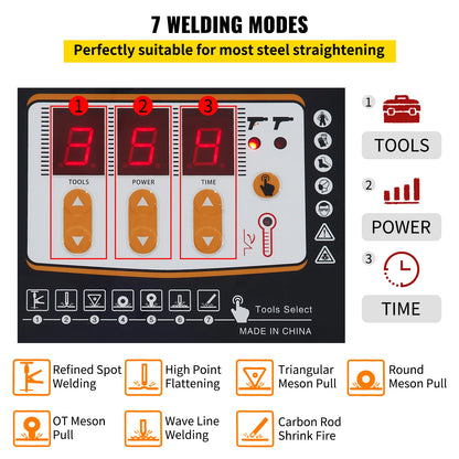 VEVOR Stud Welder Dent Repair Kit 3 KW 220 V Spot Welder Dent Puller for Car Body Dent Repair with Time Regulation Function