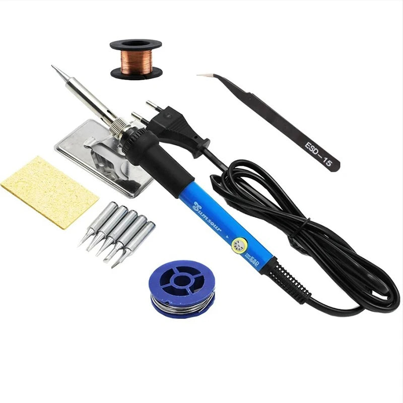 Multi-kit Adjustable Temperature Electric Soldering Iron 220V 60W Multifunction Welding Solder Rework Station Heat Repair Tools