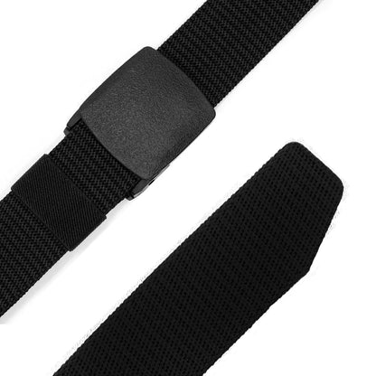 Non-metal Nylon Belt MEN's Tactical Woven Plastic Buckle Belt, outdoor Versatile Perforated canvas Nylon Belt