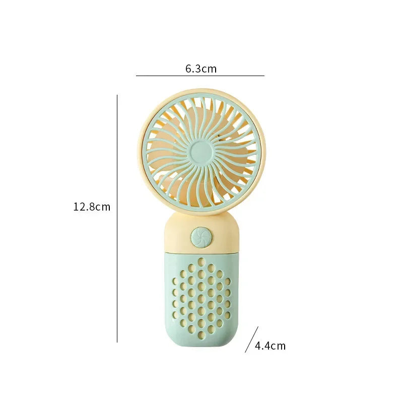 2024 New Handheld Charging Fan Cartoon Cute Small Student Charging Small Fan Portable Mini USB Fan Mini Pocket 2024 New Handheld